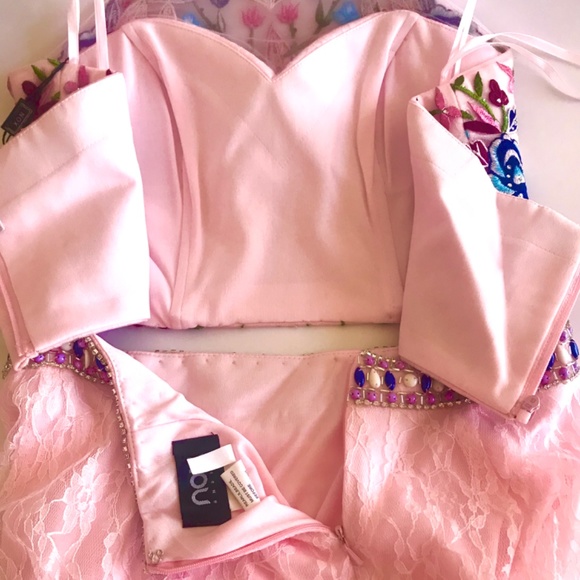 NWT Nox Anabel - 8262 Two Piece Embroidered Mermaid Formal Prom Dress - Picture 15 of 15